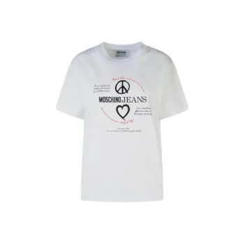MOSCHINO Jeans Logo Printed Crewneck T Shirt