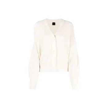 PINKO SS23 Knitted Fabric Cardigan Women's White