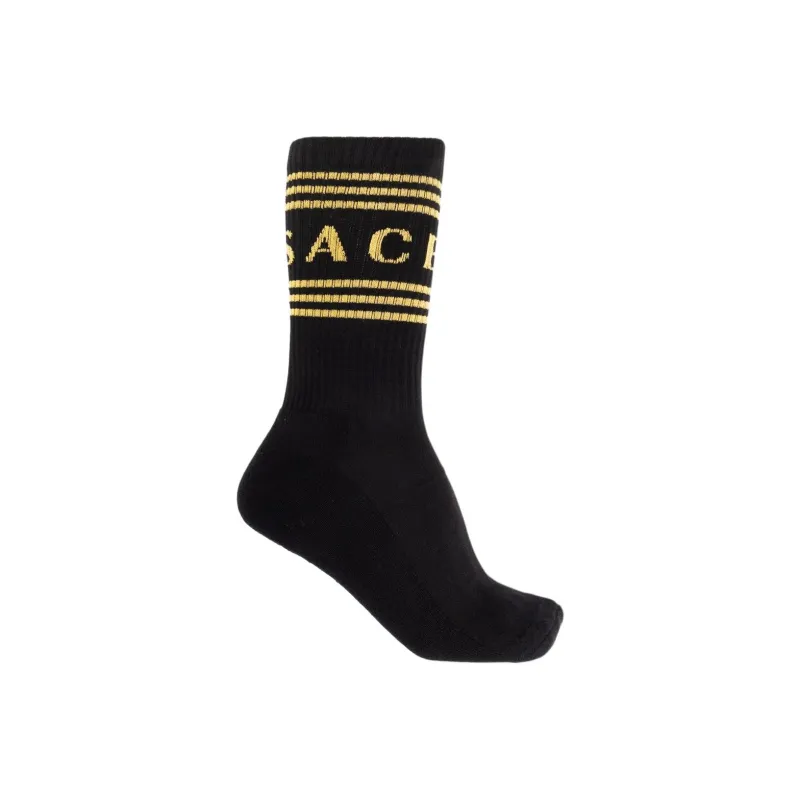VERSACE Logo Detailed Ribbed Socks-1
