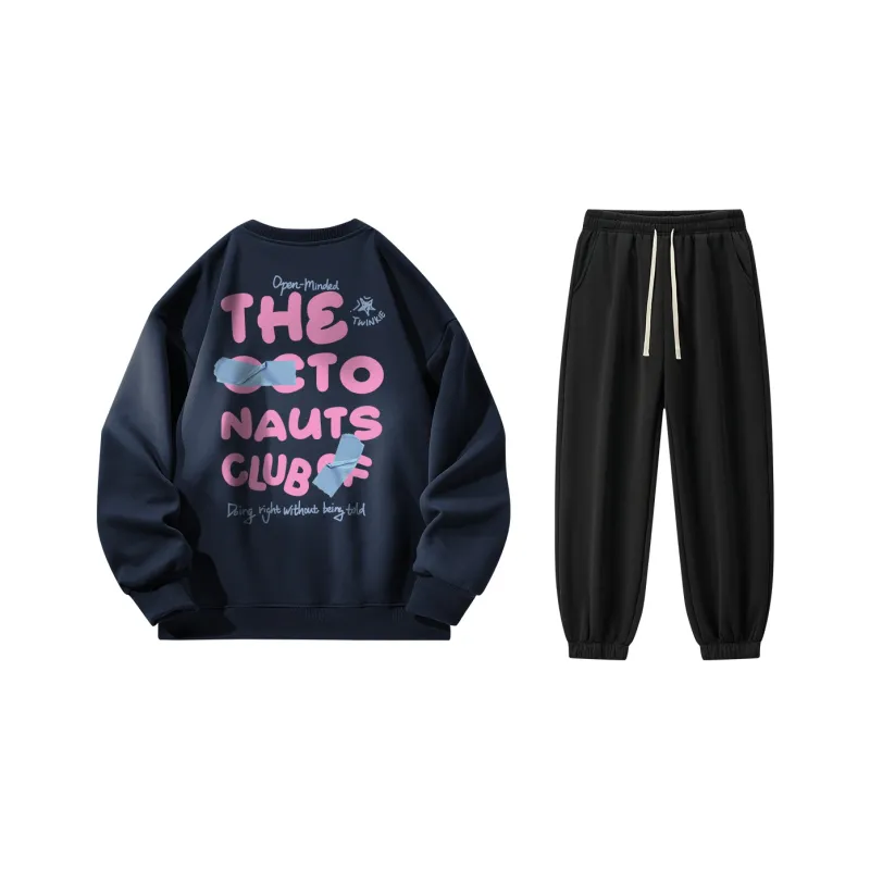 Small Columns Under The Sea Sweatshirt Set Unisex-2