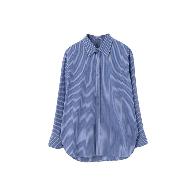 SOON FLOWER Shirt Women's Blue White-0