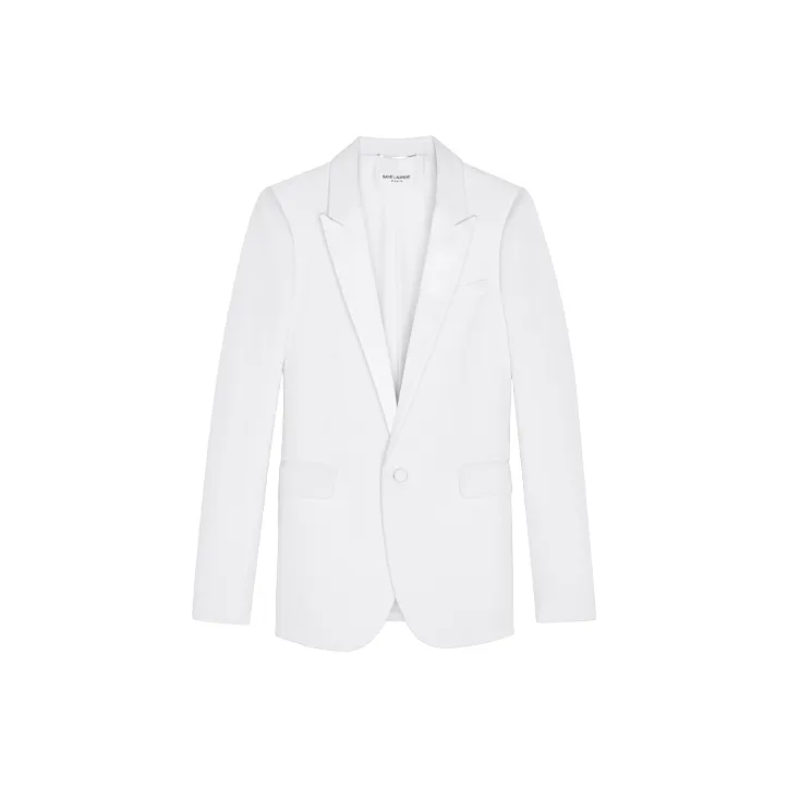 SAINT LAURENT Notched Collar Tuxedo Jacket-0