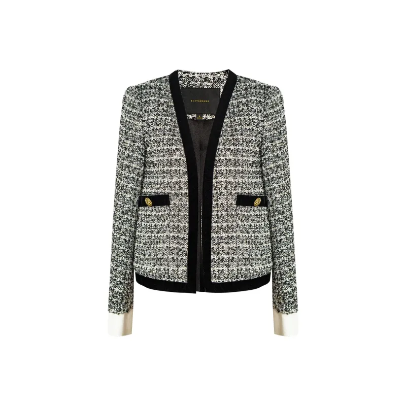 ROEYSHOUSE Jackets Coats Women's Black White-0