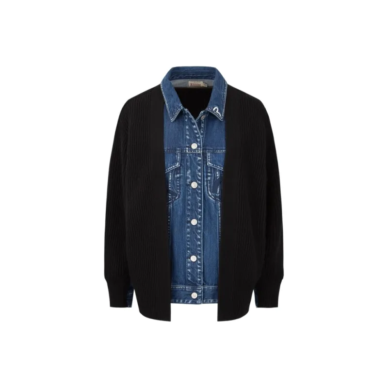 EVISU Shirts Women's Denim Blue/Black-0