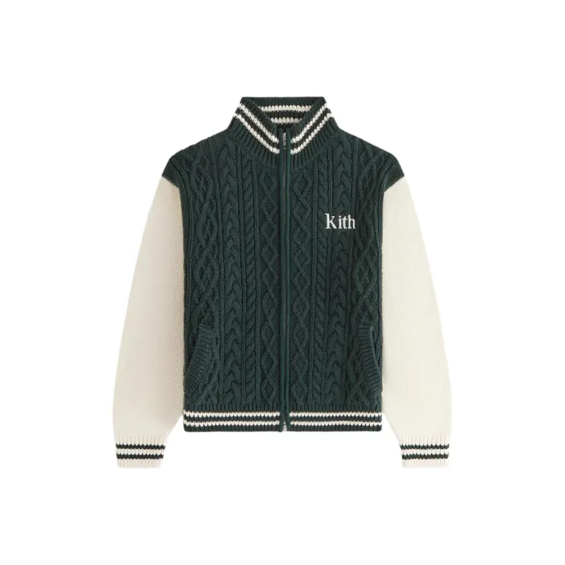 KITH CS24 Wyler Cable Full Zip Sweater Knitwear Women's Green-0