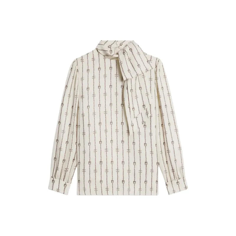CELINE Lavalliere Bow Detailed Blouse-0