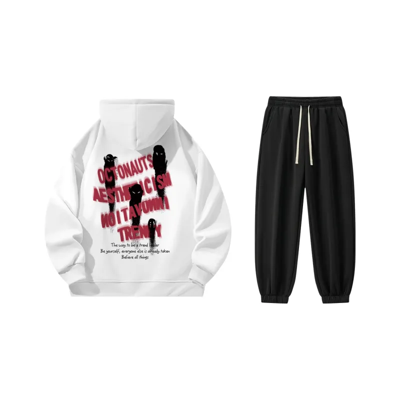 Small Columns Under The Sea Sweatshirt Set Unisex-0
