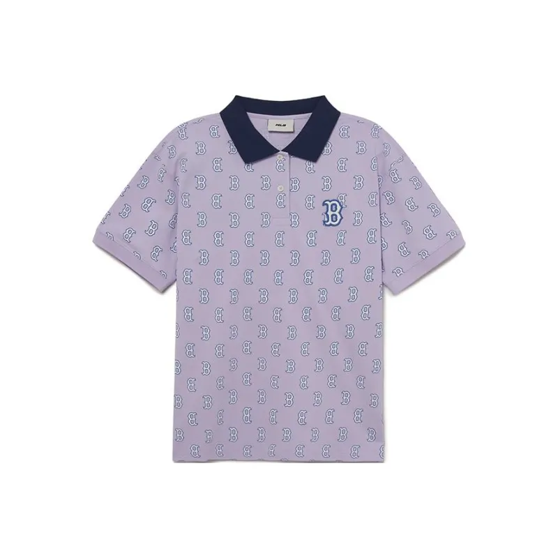 MLB Polo Shirts Women's Light Lavender Color-0