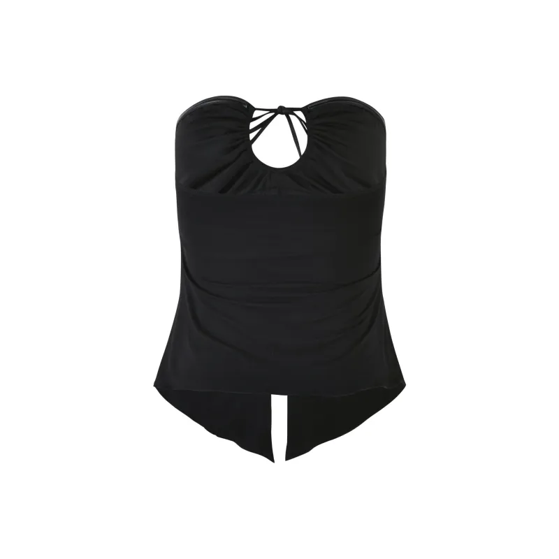 Tiger Mist KAROLINA JERSEY TOP Strapless Top Women's Black-0