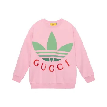 GUCCI X Adidas Cotton Jersey Sweatshirt Pink