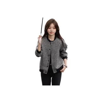 Mo Han Yi Mei Jackets Coats Women's Light Heather Gray