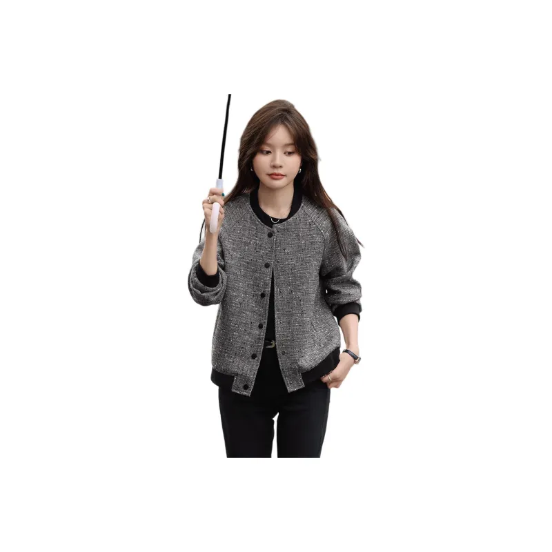 Mo Han Yi Mei Jackets Coats Women's Light Heather Gray-0