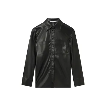 Stella McCartney Long Sleeved Leather Shirt