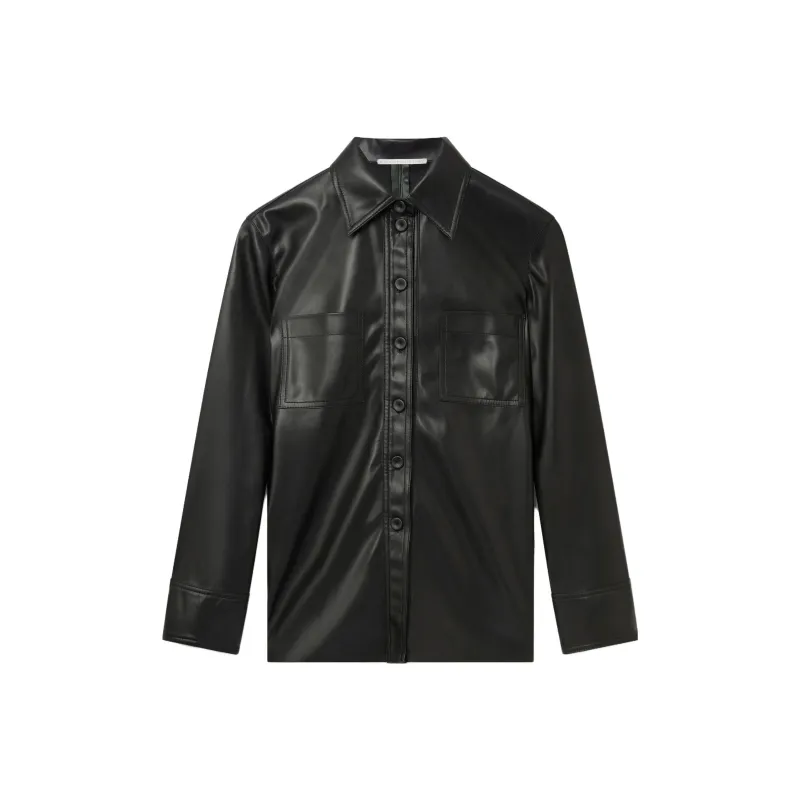 Stella McCartney Long Sleeved Leather Shirt-0