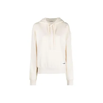 JIL SANDER + Logo Patch Drawstring Hoodie