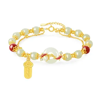 OWNCOOL Hetian Jade Bracelets Pale Greenish White Jade Women's