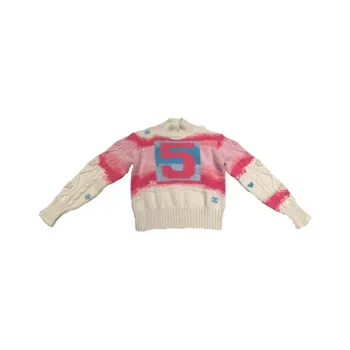 CHANEL FW22 Cashmere Sweater Women's White Pink