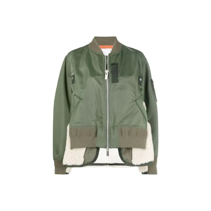 Sacai Nylon Twill Mix Blouson 'Khaki'-0