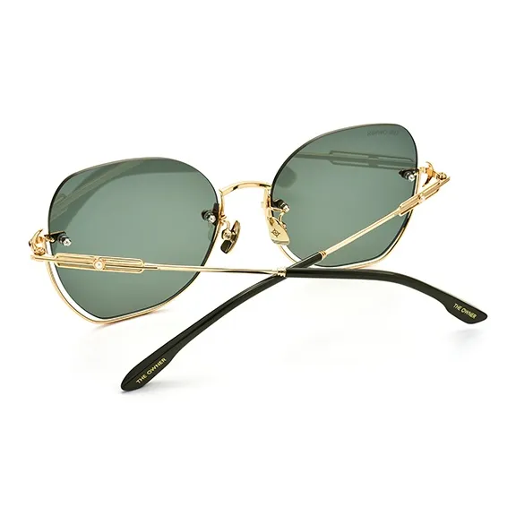 THE OWNER Plate Frame Irregular Shape Sunglasses Unisex-2