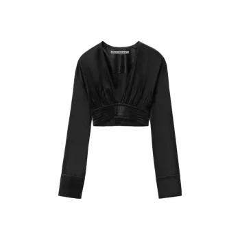 Alexander Wang V Front Elastic Longsleeve Black