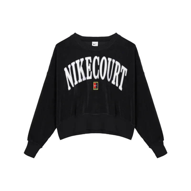 Nike COURT HERITAGE Sweatshirt Women's Black-0