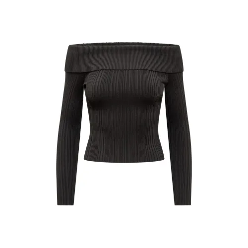 Self portrait Ribbed Off shoulder Blouse