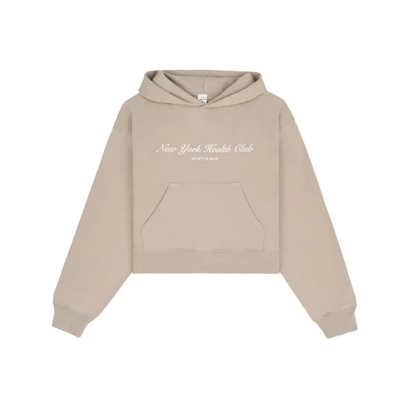 SPORTY & RICH Ny Health Club Cropped Hoodie-0
