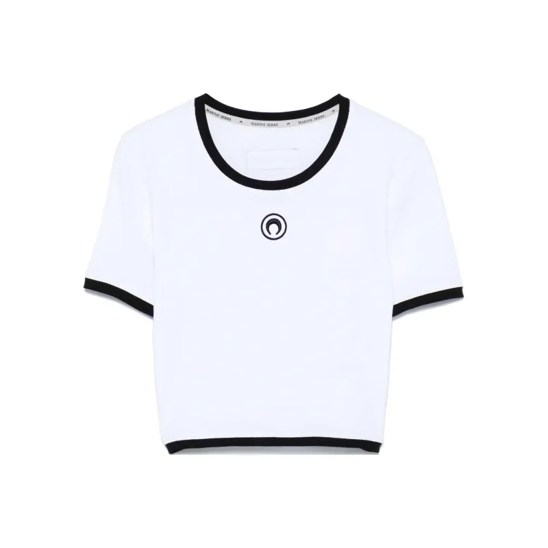 Marine Serre Moon logo Cropped Top-0