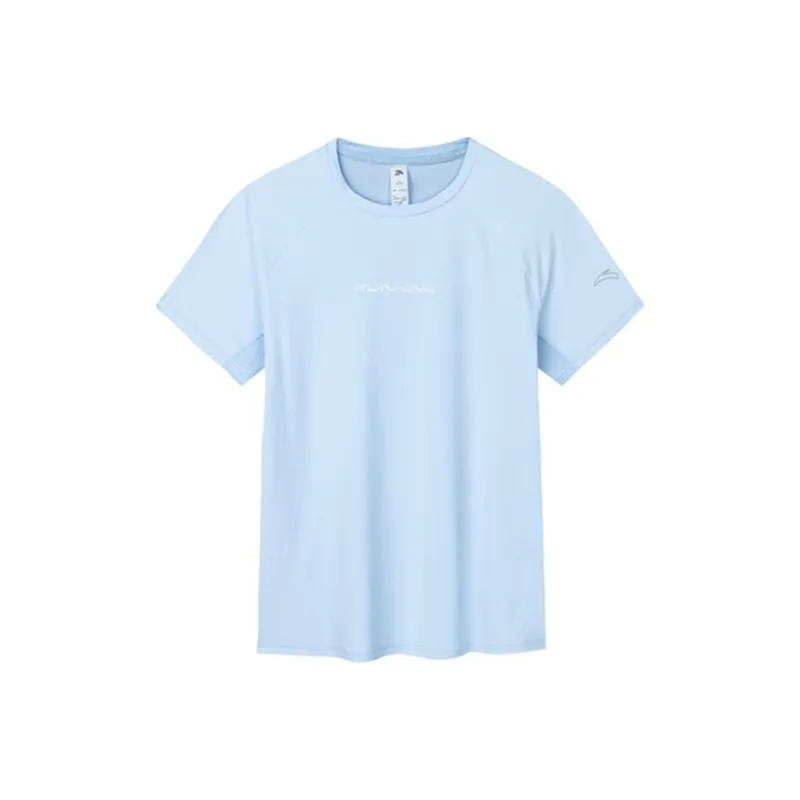 Anta Running Collection Raglan Sleeve T-Shirt Women's Water Cloud Blue-0