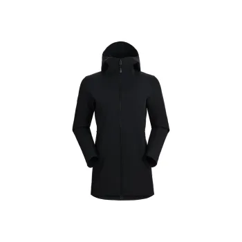 KAILAS Long Hooded Soft Shell Jackets & Coats Women's Jet Black