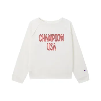 Champion Sweatshirt Japan Version Winter Women's White