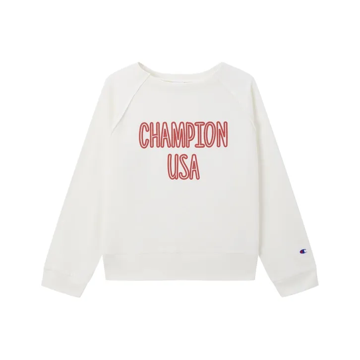 Champion Sweatshirt Japan Version Winter Women's White-0