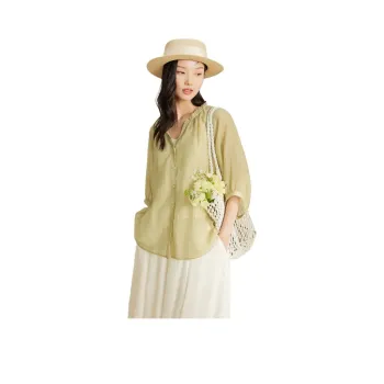 Fragment Shirt Women's Mustard Green