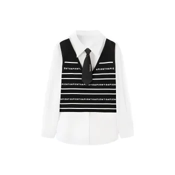 EICHITOO Shirt Women's Raw White Trim