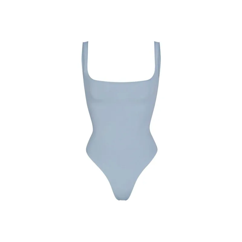 SKIMS SS24 RAW EDGE CAMI BODYSUIT Bodysuits Women's DENIM/Denim-0