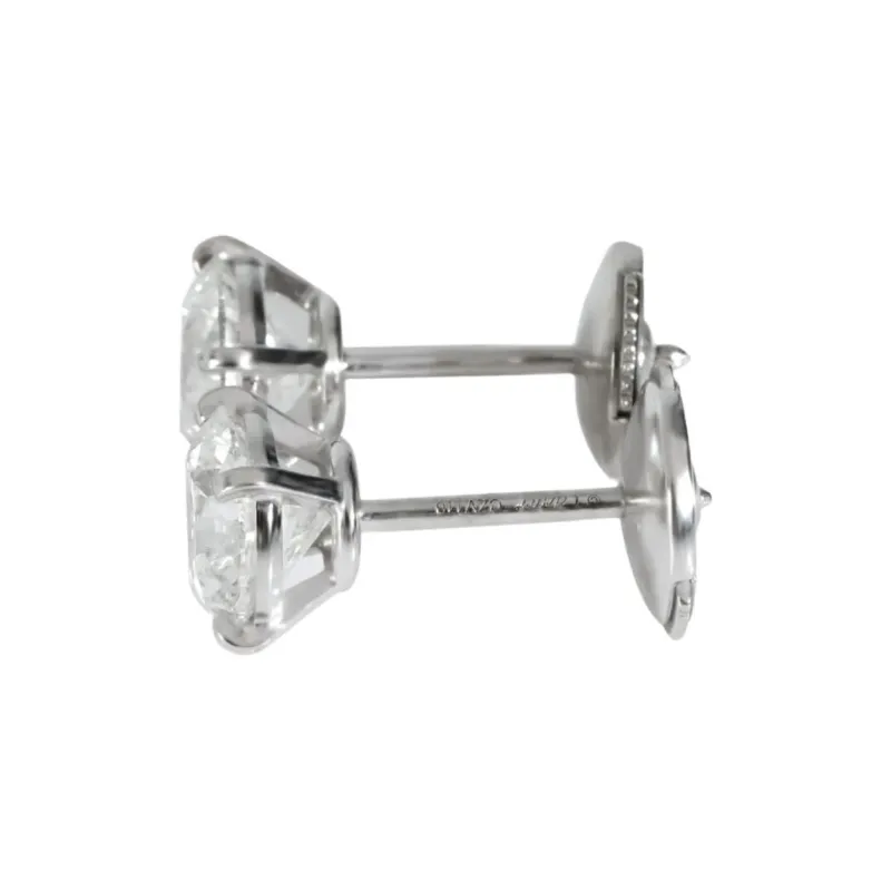 Cartier 18K White Gold Diamond Stud Earrings-2