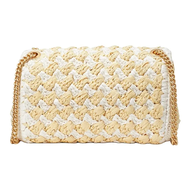 Kate Spade Evelyn Raffia Crossbody Bag, Shoulder Bag Medium Size Women's Ecru-2