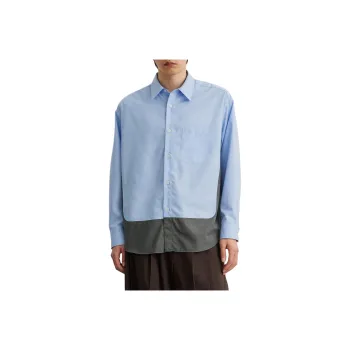 PUBLIC TOKYO SS25 Shirt Men's Sax Blue