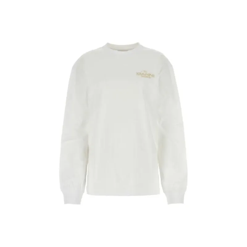 GANNI Logo Printed Crewneck Sweatshirt-0