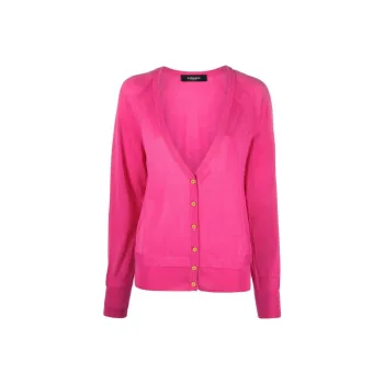 VERSACE Cashmere Sweaters Women's Dark Pink