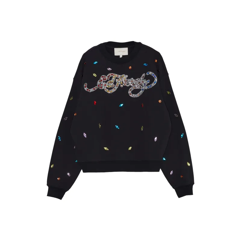 Ed Hardy Sweatshirts Women's Black E1PAW057-0