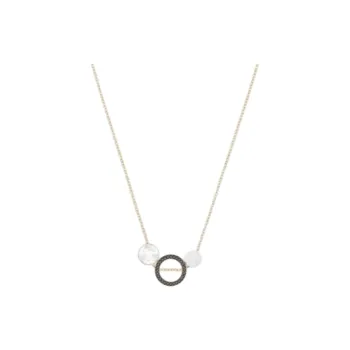Swarovski Metal Rose Gold Plated Rhodium Plated Swarovski Crystal Necklaces Women's Gold