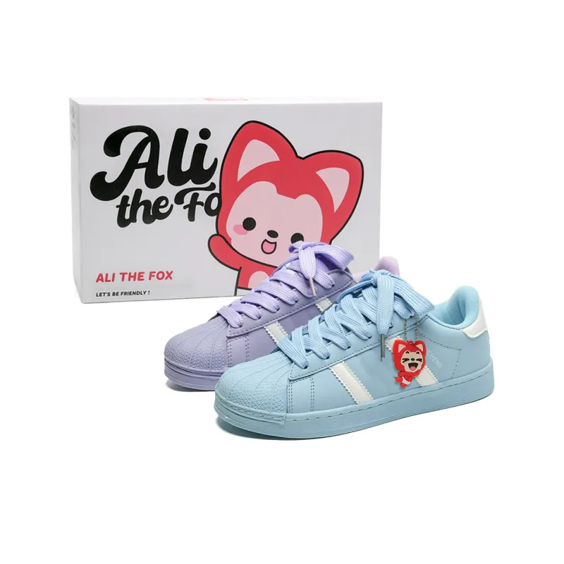ALI THE FOX Slip Resistant Cushioning Abrasion Resistant Lightweight Low Top Skateboard Shoes Unisex-60