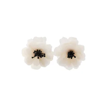 ZARA Metal Earrings Women's White