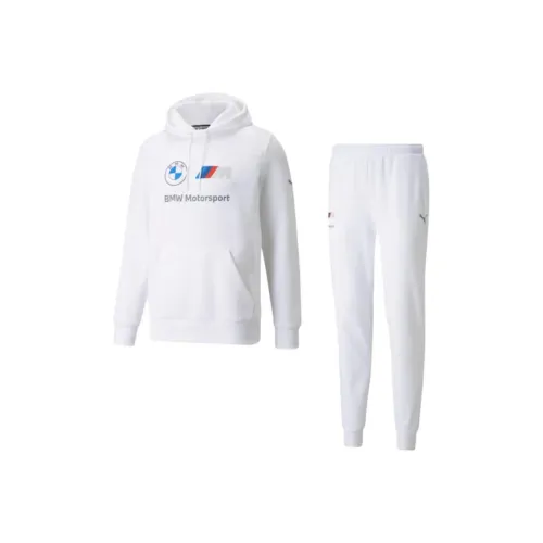 PUMA BMW M MOTORSPORT ESSENTIALS Sweatshirt Set Men's White