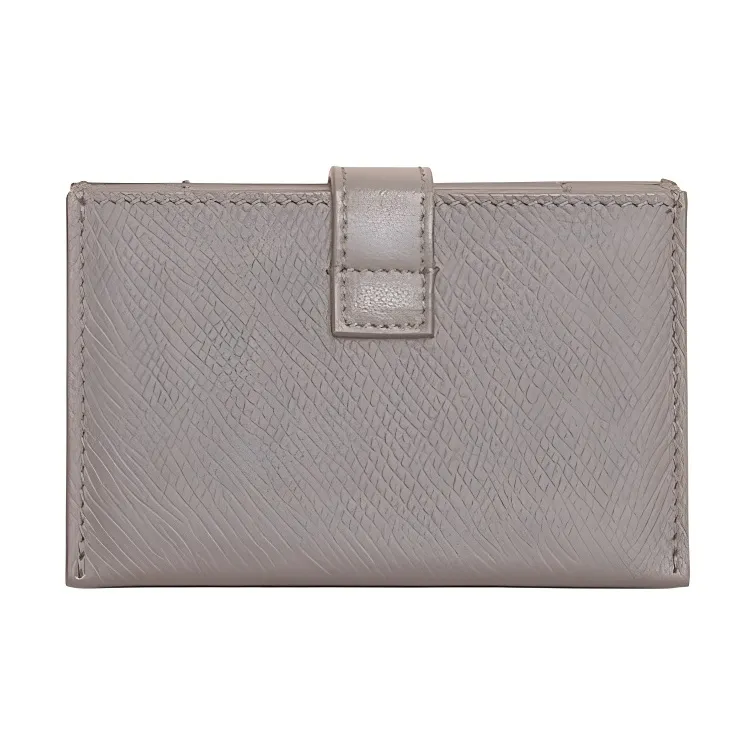 CELINE Grained Calfskin Card Holder Women's Pebble-2