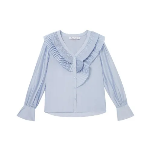Self portrait Satin Organza Blouse