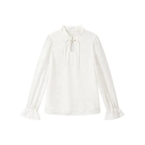 Yu Qianwen Shirts slits Women's Ecru