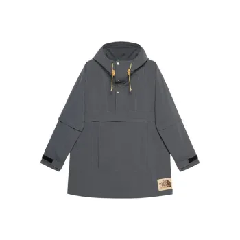 GUCCI X The North Face Nylon Windbreaker Gray