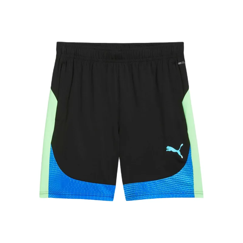 PUMA IndividualFINALSHORTS Soccer Bottoms Men's Black/Green Apple-0